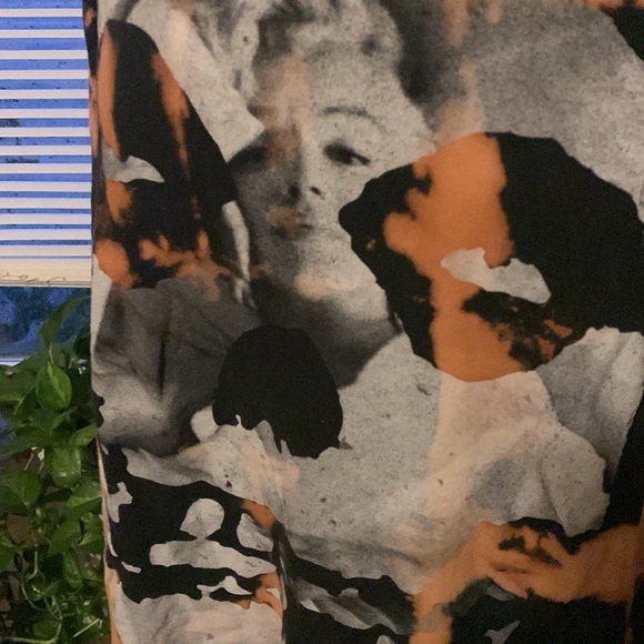 Custom Reverse Dyed Misfits Marilyn Monroe Oversized Tee Shirt - Picture 2 of 4